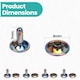 image 2 of 8mm Rainbow Double Cap Brass Rivets Metal Studs ,DIY Projects - 10Pcs