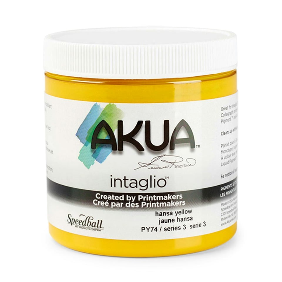 Speedball Intaglio Water Based Printing Ink, Hansa Yellow, 8oz