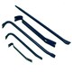 image 1 of 5pc Heavy Duty Pry + Wrecking Bars Flat Bars Aligning Bar Utility Crow Bar Set