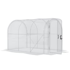 Outsunny 3 x 2 x 2m Polytunnel Greenhouse with Door, Galvanised Steel Frame