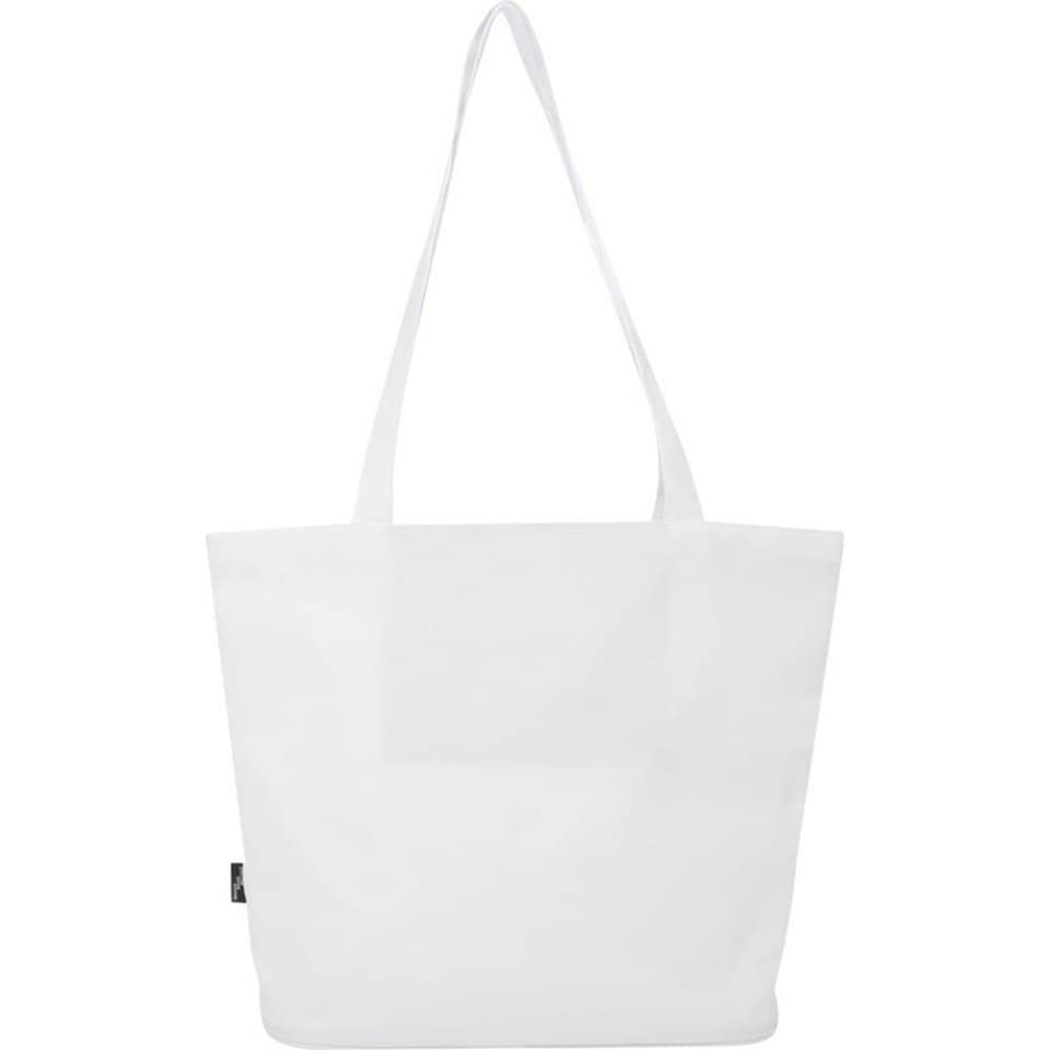 image 1 of Panama Recycled Zipped 20L Tote Bag - White - One Size | White