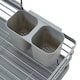 image 7 of Living and Home 2-Tier Metal Kitchen Dish Drainer Rack, Grey | Grey