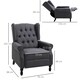 image 8 of HOMCOM Manual Recliner Armchair w/ Retractable Footrest Dark Grey