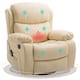image 1 of HOMCOM Massage Recliner Chair Manual Reclining Chair with Footrest Remote Beige