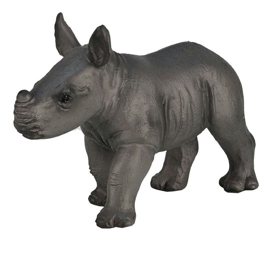 image 1 of MOJO Wildlife & Woodland Rhino Baby Walking Toy Figure, Grey (387247)