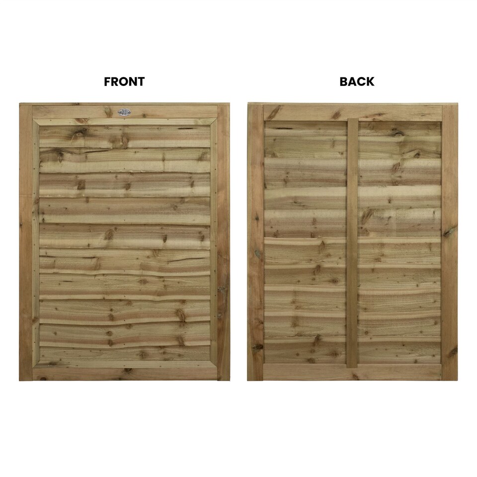 image 1 of Waney Lap Garden Gate 4ft x 3ft Treated Wooden Affordable Pedestrian Side Door