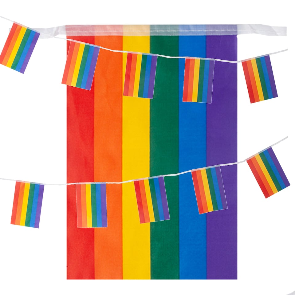 image 1 of VFM e-Store Rainbow Pride Bunting Flags 12ft