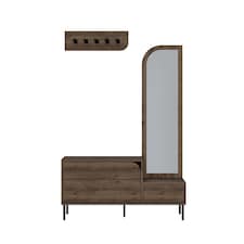 Decortie Mila Hall Tree Coat Stand 120x172cm Dark Oak Effect