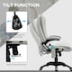 image 5 of HOMCOM Heated Vibrating Massage Chair with Reclining Function, Light Grey