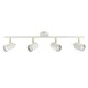 image 5 of Gull 4 Light Spotlight Matt White Paint, Satin Brushed Gold, GU10