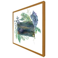 Green leaves board (Picture Frame) Brown | Oak | M