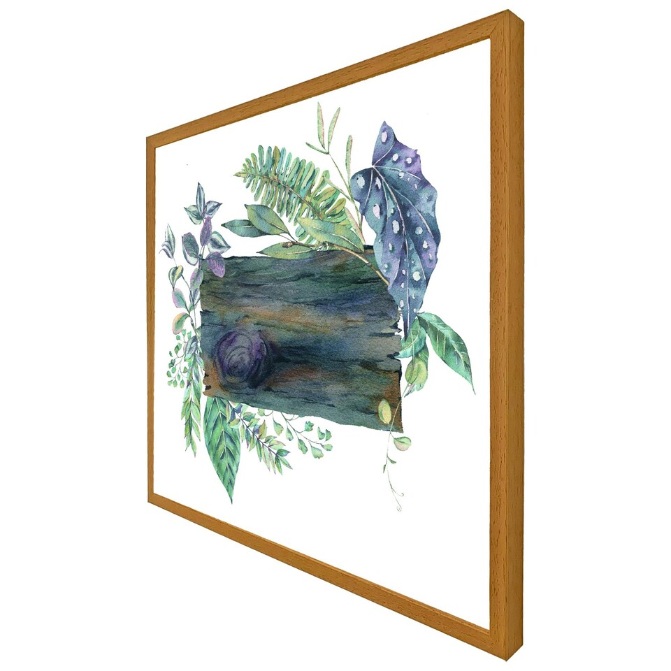 image 1 of Green leaves board (Picture Frame) Brown | Oak | M