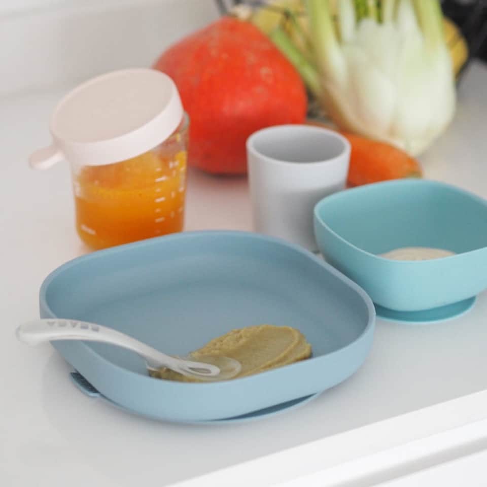 image 1 of Béaba Silicone Meal 4pcs Set Jungle Mist