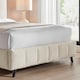 image 4 of 5ft King Size Ivory White,Tall Headend Headboard Soft Fabric Boucle Upholstered Bed Frame