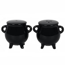 Cauldron Salt & Pepper Shaker Set - Black