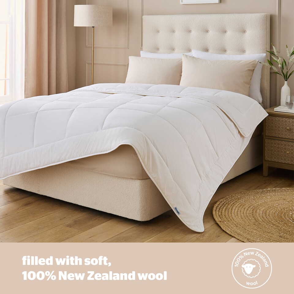 image 1 of Silentnight Natural Wool Collection Lightweight Duvet | White | Double