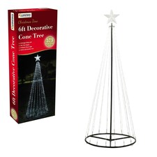 The Christmas Workshop 6FT Outdoor Cone Tree - WHITE LED White | 6ft