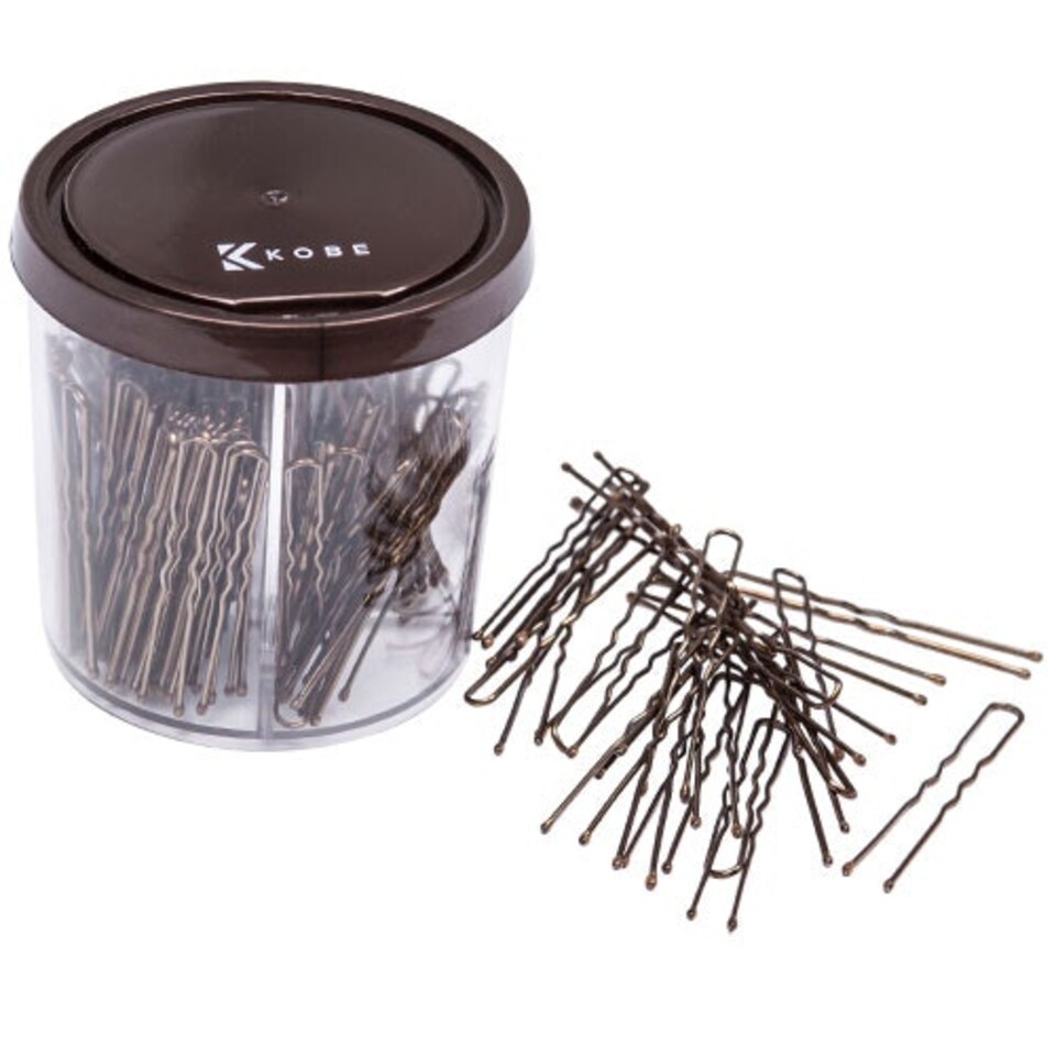 image 1 of Kobe Waved Hair Pins N/A | Brown - 2" (50 mm)