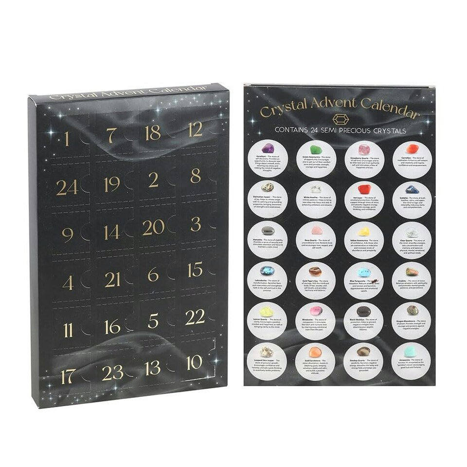 24-Day Crystal Advent Calendar - Gems, Crystals & Stones