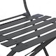 image 7 of Charles Bentley Folding Metal Bistro Set for Patio or Garden - Dark Grey