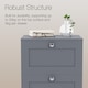 image 7 of Vida Designs Altino 3 Drawer Bedside Chest Set Of 2, Grey