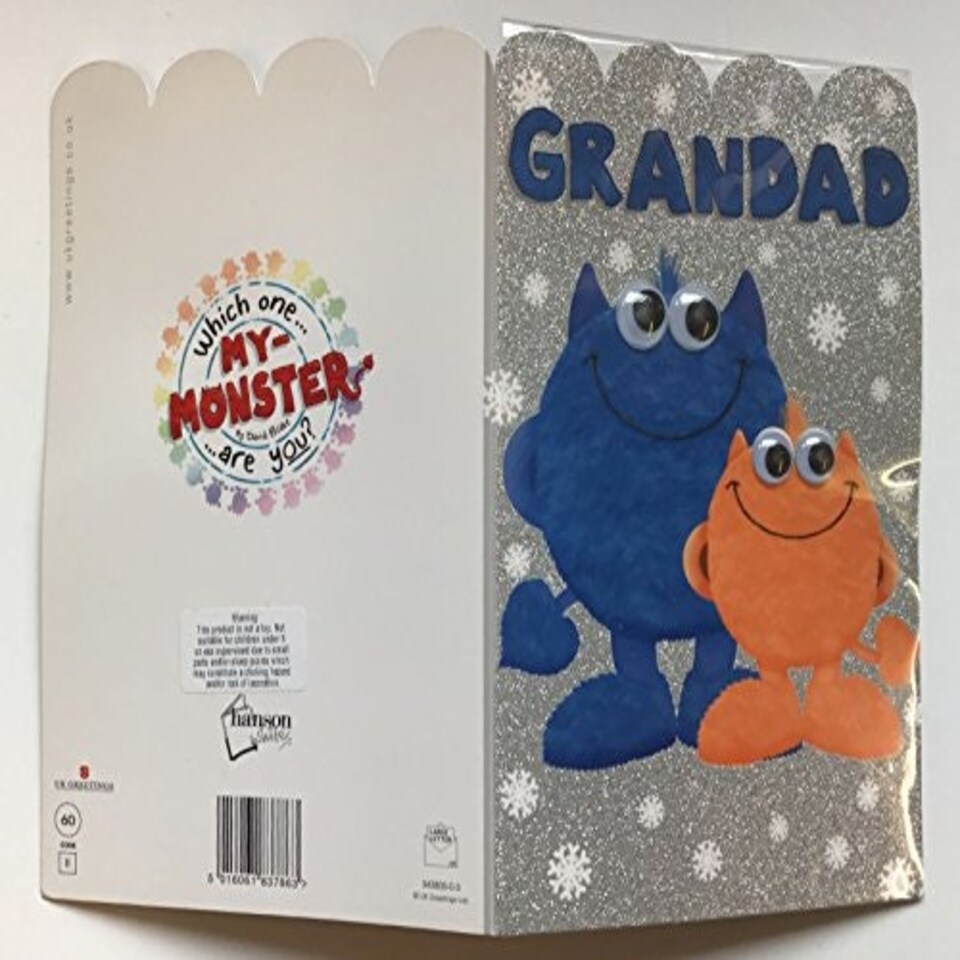 image 1 of Grandad My Monsters Christmas Card