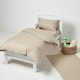 image 2 of Homescapes Natural Linen Cot Bed Fitted Sheets 70 x 140 cm, Pack of 2