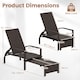image 2 of COSTWAY Outdoor Chaise Lounge Chair Patio Wicker Chaise Lounger