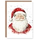 image 1 of Jolly Santa Claus Snowflakes Snow Festive Xmas Blank Christmas Card