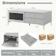 image 2 of COSTWAY TV Stand for 55 Inches 120cm Entertainment Center Grey