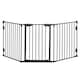image 1 of PawHut Pet Safety Gate 3 Panels Playpen Metal Fence W/ Walk Through Door Black