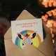 image 3 of Lovely Sib Rainbow Stripes Colourful Non Binary Birthday Card