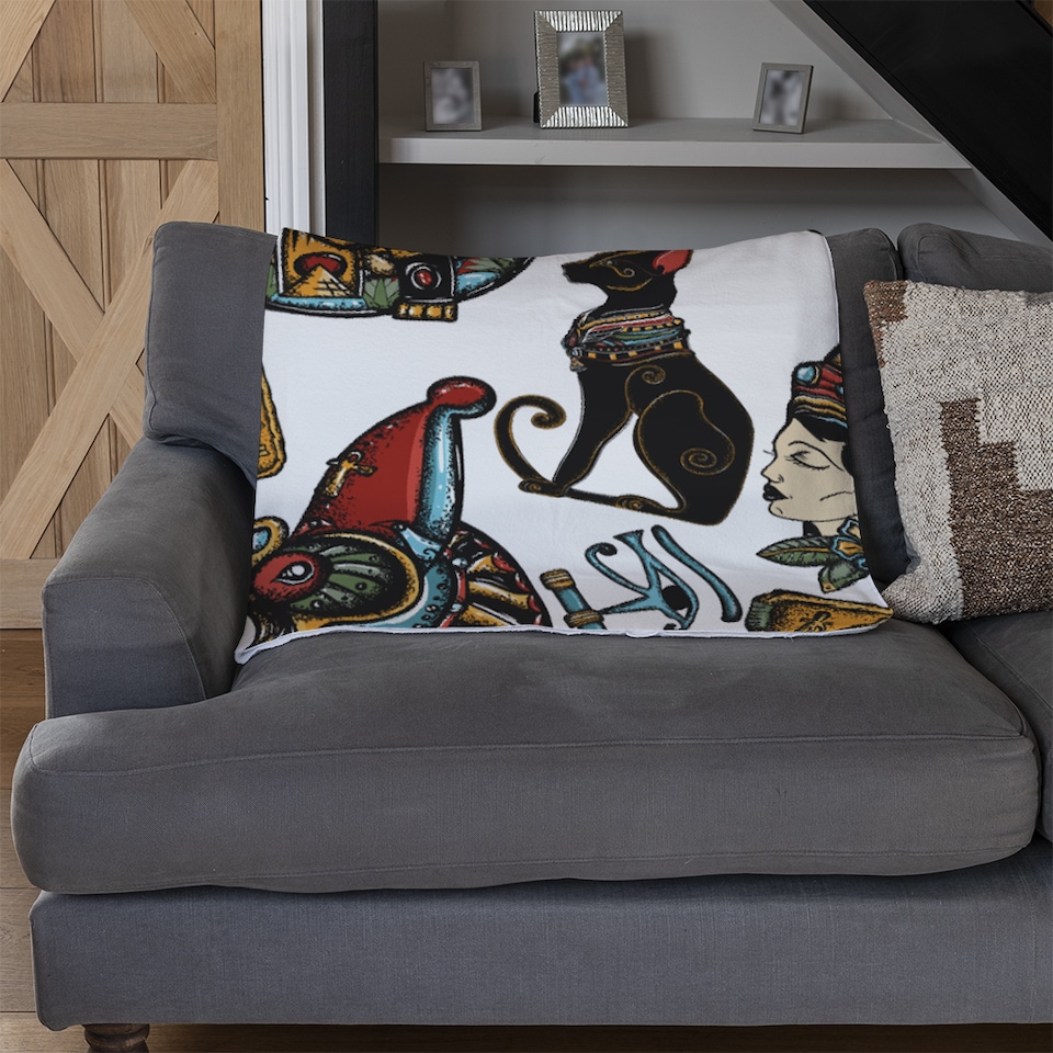 image 1 of Queen Cleopatra History Blanket | Multi