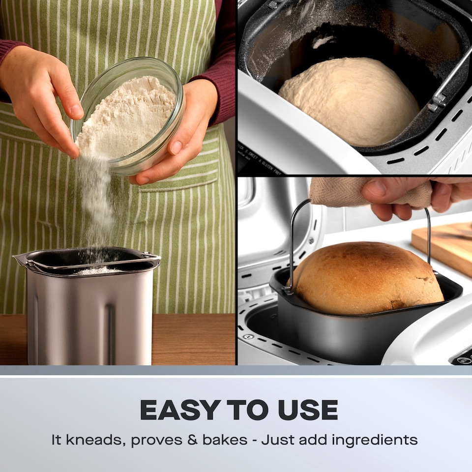 image 1 of Daewoo 2lb Digital Bread Maker with 11 Programs, 700/900g Loaf & LCD Timer