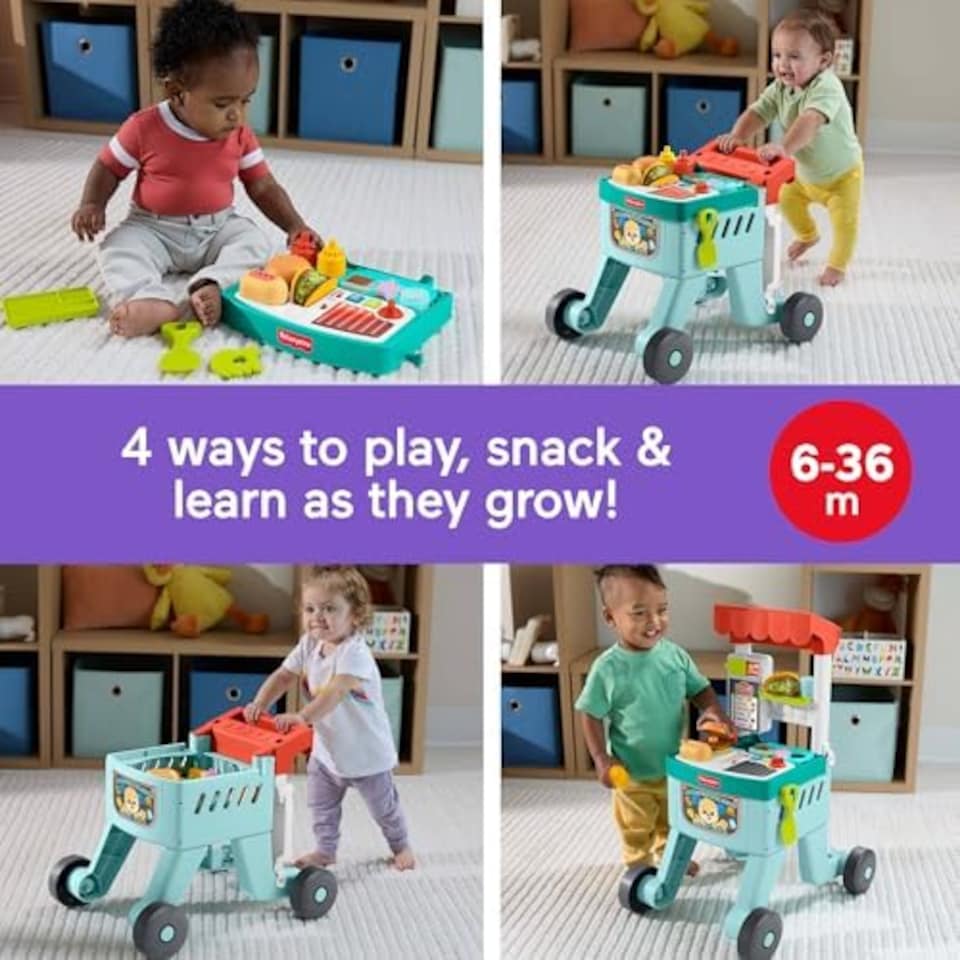 image 1 of Fisher Price Laugh And Learn 4 In 1 Snack Cart Walker