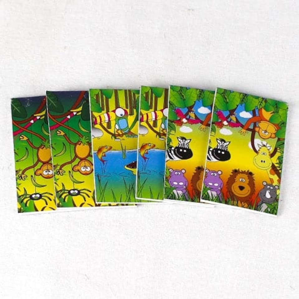 Assorted Jungle Animal Mini Notebooks - Pack of 6