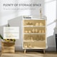 image 3 of HOMCOM Modern Shoe Cabinet Storage Organizer w/ Doors and Shelves for Entryway