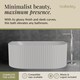 image 7 of Contemporary Back To Wall Freestanding Bath with Ribbing 1600 x 780mm | White | White | 1600 x 780 x 580mm