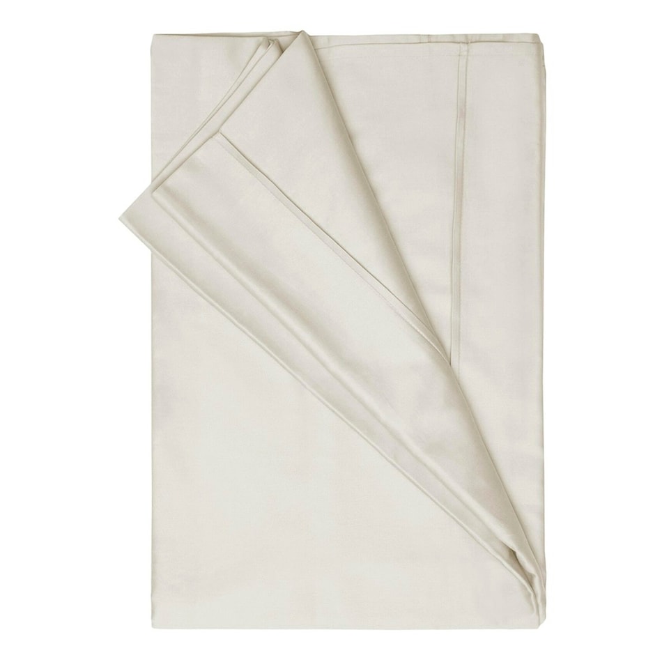 image 1 of Belledorm 100% Cotton Sateen Flat Sheet - Ivory - Single