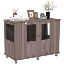 PawHut Dog Crate Kennel Cage for Extra Large Dog, Indoor End Table, Purple