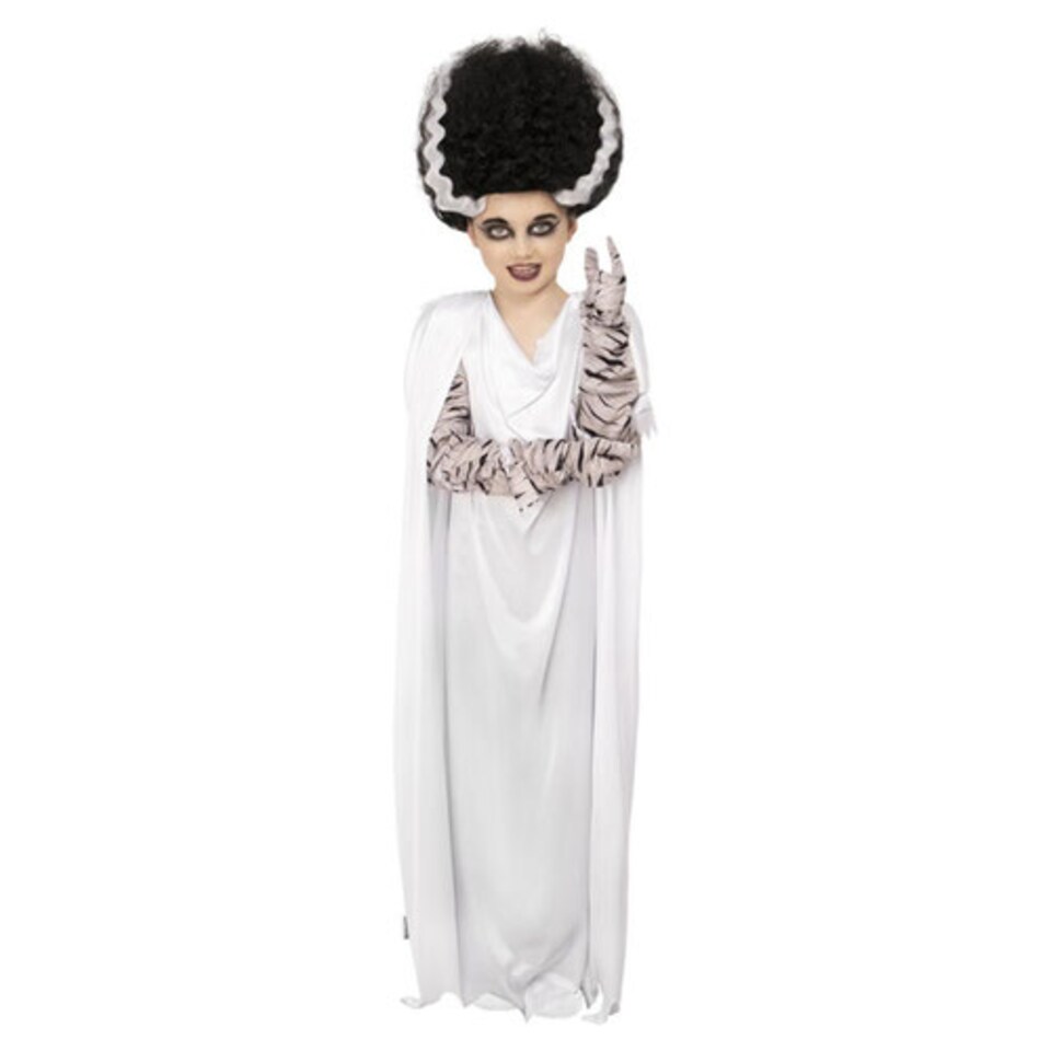 image 1 of Bride of Frankenstein Universal Monsters Girls Fancy Dress Costume Kids Small - Age 4-6