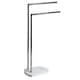 image 2 of Showerdrape Octavia White Marble & Chrome Freestanding Towel Stand