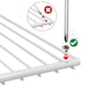 image 9 of SPARES2GO Fridge Shelf for Hisense Freezer Adjustable White Extendable Arms 425mm - 670mm x 320mm White | 425-670mm x 320