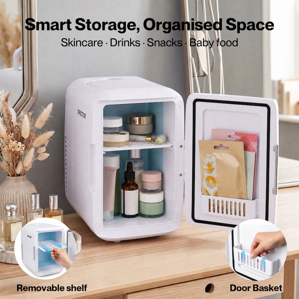 image 1 of Spector mini fridge,portable fridge,cooler and warmer,PP,white
