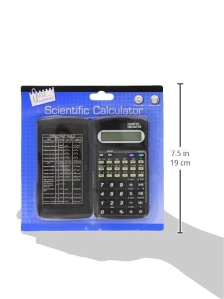 image 1 of Just Stationery Scientific Calculator with Folding Cover