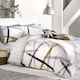 image 1 of Appletree Leda Duvet Cover Set Grey/Ochre