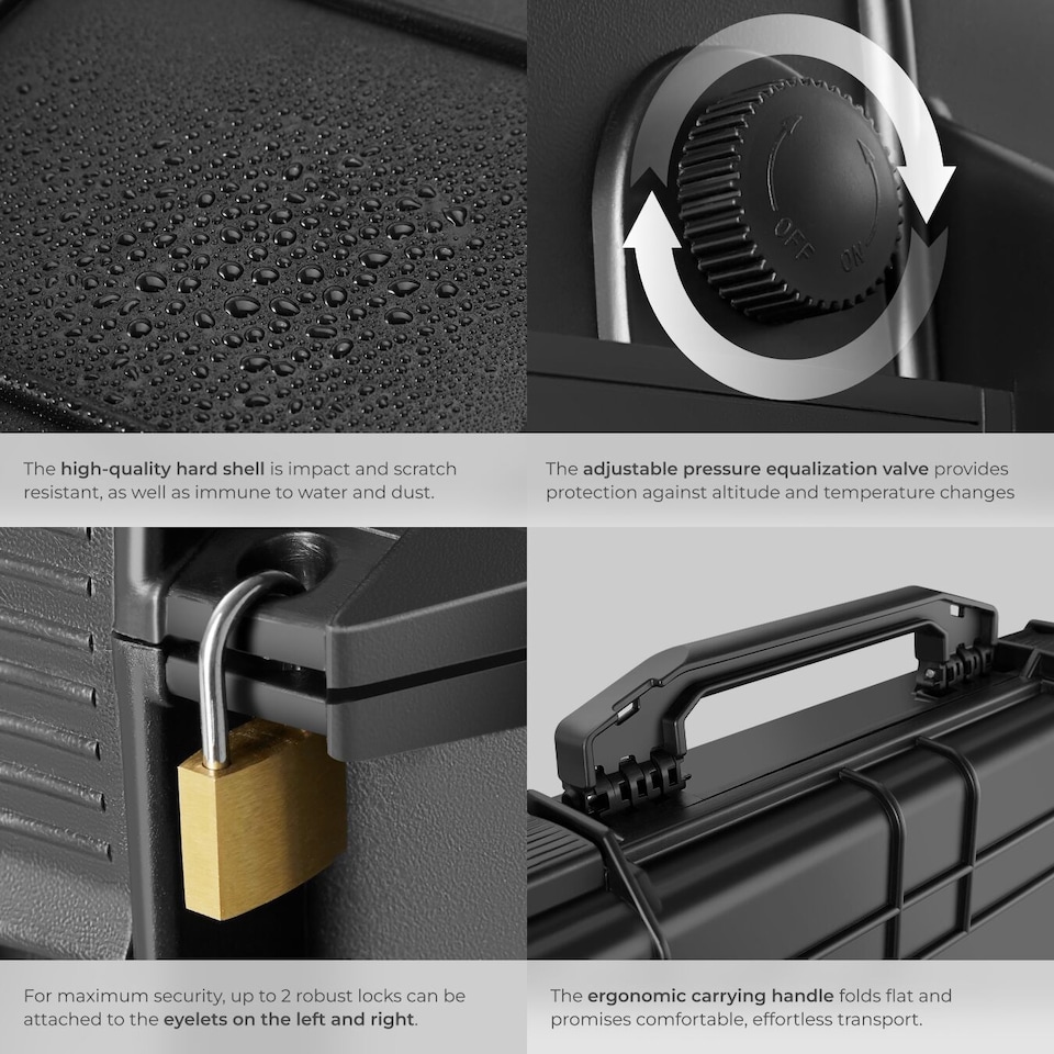 image 1 of Carry Case - waterproof hard shell for drones, cameras, electronics, rifle case | Black | black | 113,50 x 41 x 16 cm | 1