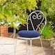 image 6 of Harbour Housewares Round Garden Chair Seat Cushions - Navy - Pack of 4 | Blue | Navy