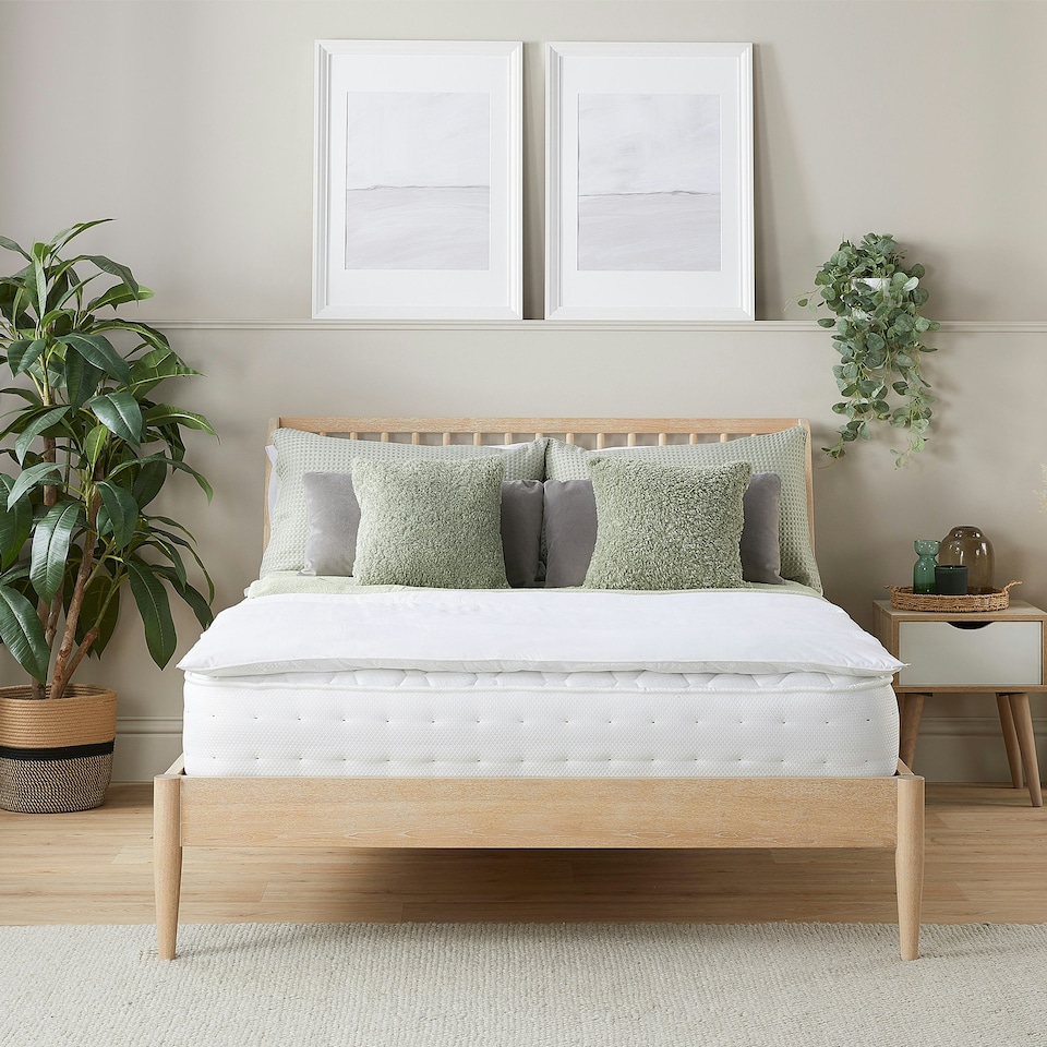 image 1 of Slumberdown Sleep Soundly Anti Allergy Mattress Topper | White | Double