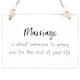 image 3 of Something Different Marriage Someone To Annoy Hanging Sign - White/Black/Brown - One Size